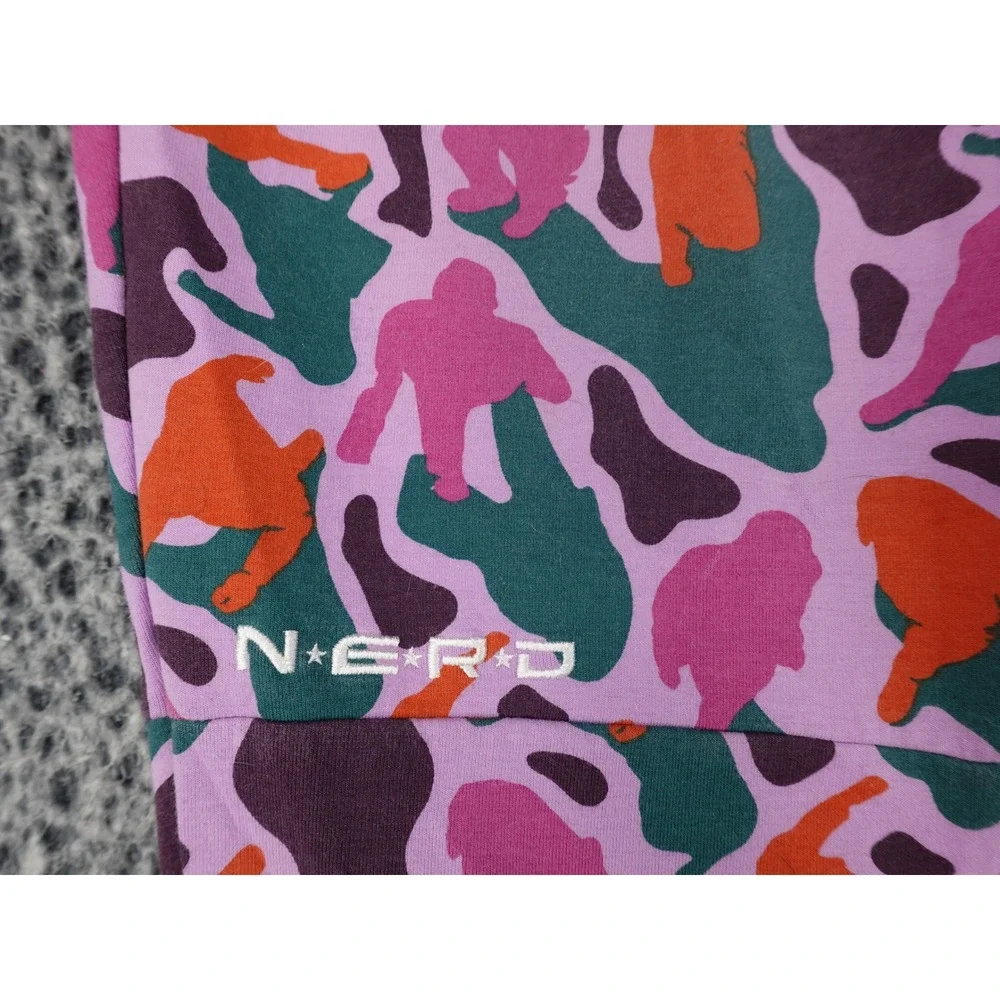 Adidas N.E.R.D. Sweatpants Men XL Purple Camo Rare Sample Brain Print Jogger